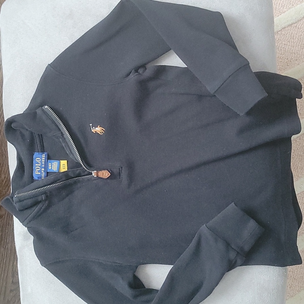 Ralph Lauren 4/4T Black quarter zip